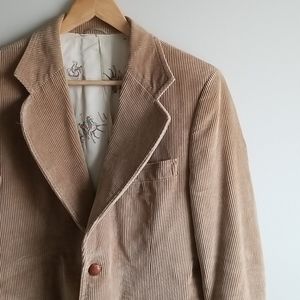 Vintage tan cord men's blazer 42